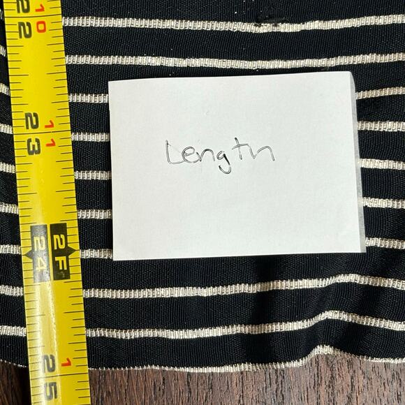 Akris Punto Metallic Striped Short Sleeve Jacket Size 12 - Picture 6 of 7